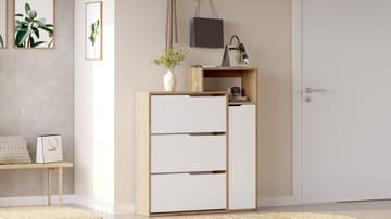 Skoskab Homitis Icono (108 x 130,6 x 30 cm) Eg hvid - Opbevaring - Entréopbevaring