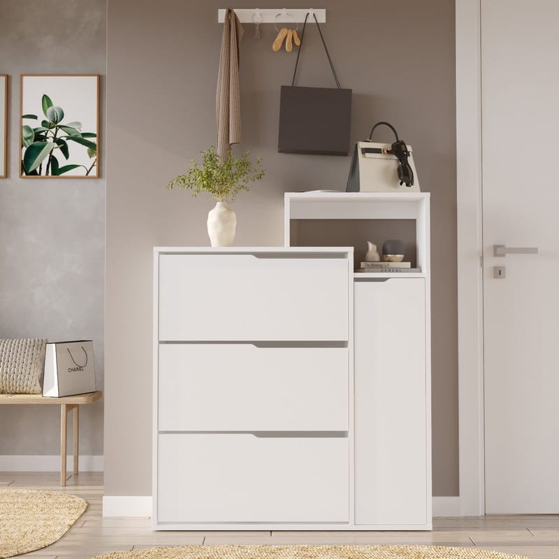 Skoskab Homitis Icono (108 x 130,6 x 30 cm) Hvid - Opbevaring - Entréopbevaring