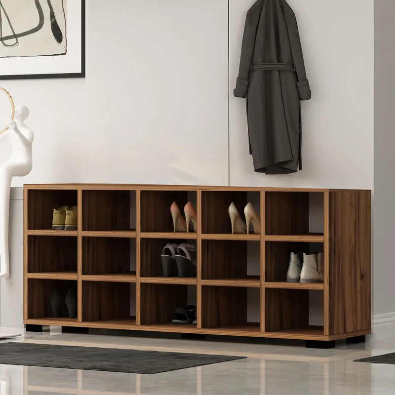 Skoskab Homitis Talu (120 x 51,6 x 29,6 cm) Valnød - Opbevaring - Entréopbevaring