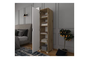 Garderobe Doranstead Lys Valnød / Hvid - Hvid/Lysfarvet træ - Opbevaring - Tøjopbevaring - Garderobeskabe - Garderobeskab & klædeskab