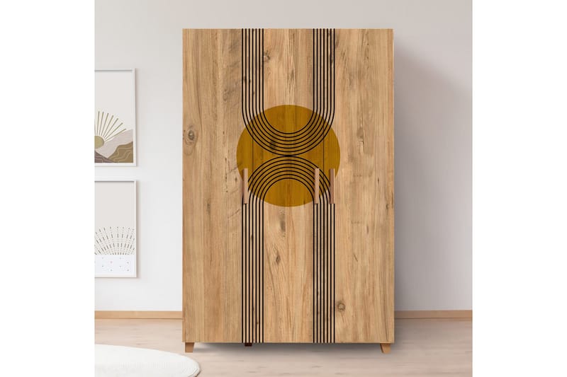 Leva Garderobe 120x189 cm Brun - Hanah Home - Opbevaring - Tøjopbevaring - Garderobeskabe