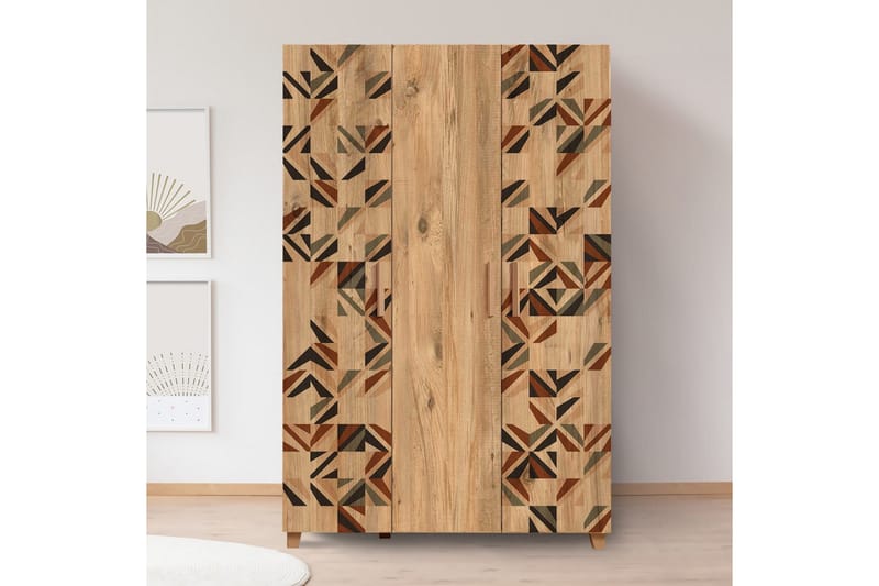 Leva Garderobe 120x189 cm Brun - Hanah Home - Opbevaring - Tøjopbevaring - Garderobeskabe