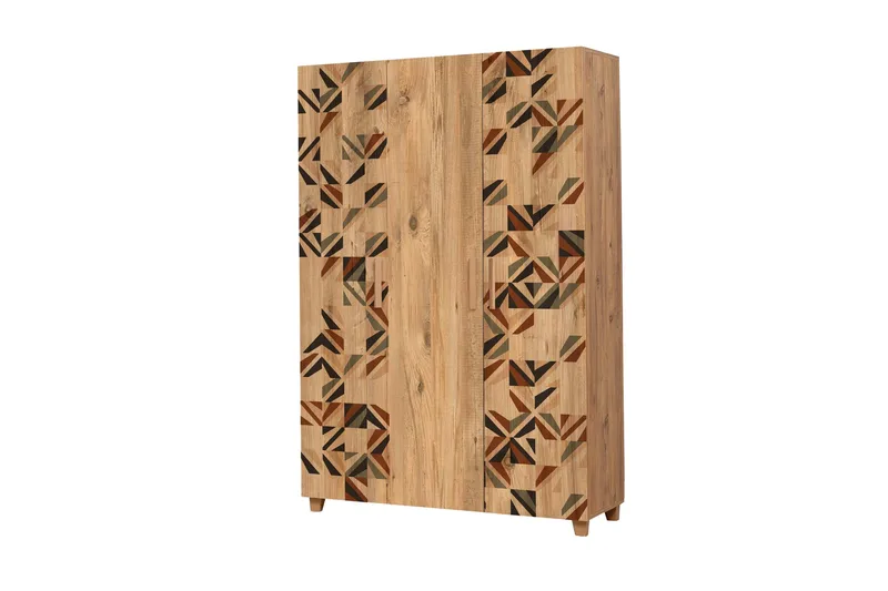 Leva Garderobe 120x189 cm Brun - Hanah Home - Opbevaring - Tøjopbevaring - Garderobeskabe