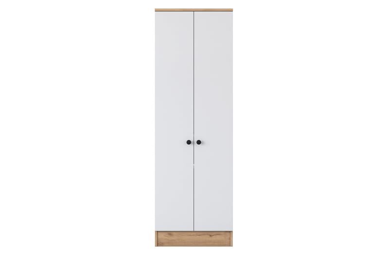 Hooda Garderobeskab 59,8x182,8 cm Brun/Hvid - Hanah Home - Opbevaring - Tøjopbevaring - Garderobeskabe
