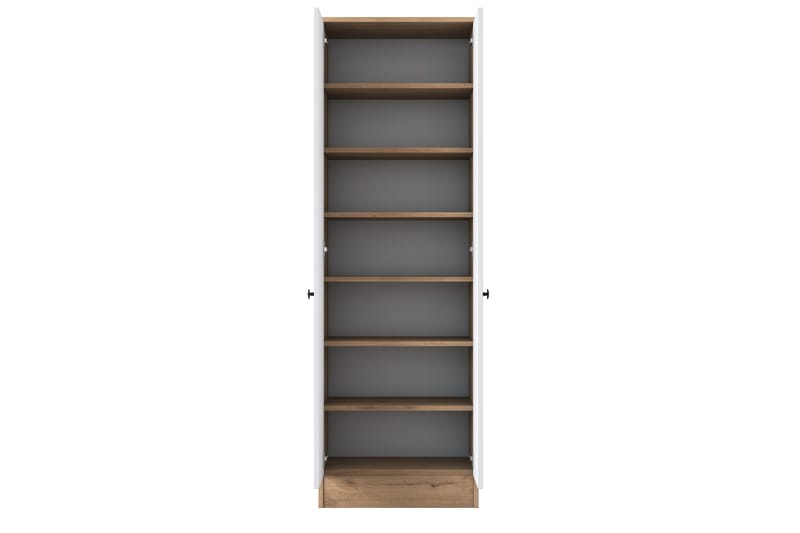 Hooda Garderobeskab 59,8x182,8 cm Brun/Hvid - Hanah Home - Opbevaring - Tøjopbevaring - Garderobeskabe