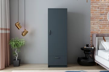 Kleoo Garderobeskap 50x187 cm Antrasitt - Hanah Home - Opbevaring - Tøjopbevaring - Garderobeskabe