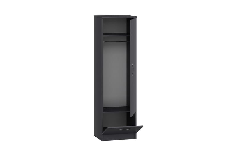 Kleoo Garderobeskap 50x187 cm Antrasitt - Hanah Home - Opbevaring - Tøjopbevaring - Garderobeskabe