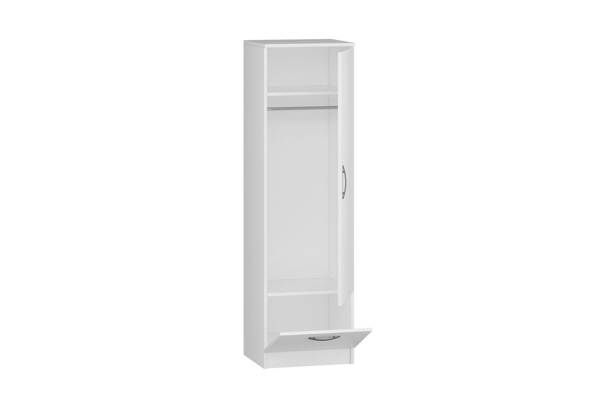 Kleoo Garderobeskap 50x187 cm Hvit - Hanah Home - Opbevaring - Tøjopbevaring - Garderobeskabe