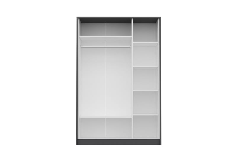 Berdez Garderobeskap 120x182 cm Antrasitt/Hvit - Hanah Home - Opbevaring - Tøjopbevaring - Garderobeskabe
