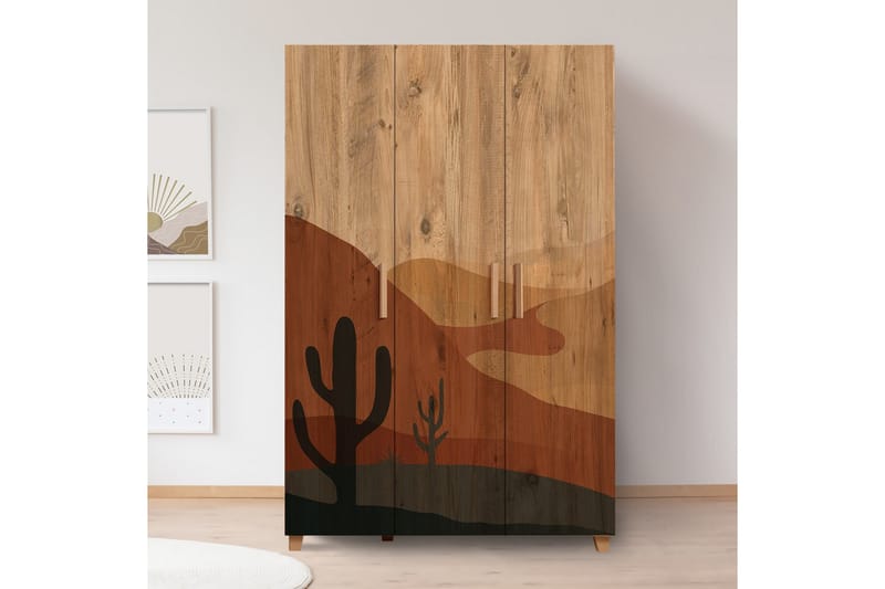 Leva Garderobe 120x189 cm Brun - Hanah Home - Opbevaring - Tøjopbevaring - Garderobeskabe