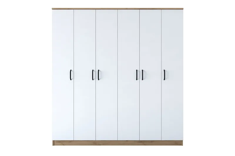 Jaidul Garderobeskab 180x190,8 cm Brun/Hvid, Hanah Home