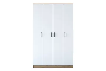 Jaioni Garderobeskab 120x190,8 cm Brun/Hvid - Hanah Home - Opbevaring - Tøjopbevaring - Garderobeskabe