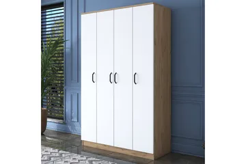 Jaioni Garderobeskab 120x190,8 cm Brun/Hvid - Hanah Home - Opbevaring - Tøjopbevaring - Garderobeskabe