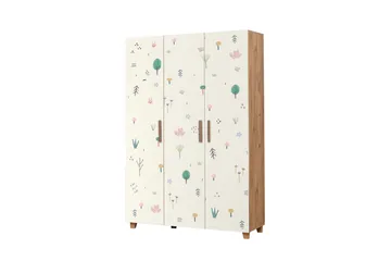 Leva Garderobeskab 120x189 cm Brun/Hvid