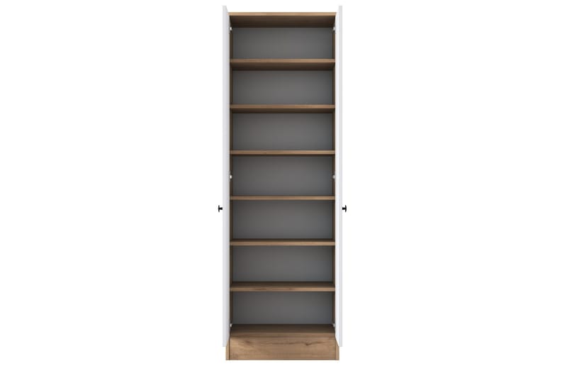Hooda Garderobeskab 59,8x182,8 cm Brun/Hvid - Hanah Home - Opbevaring - Tøjopbevaring - Garderobeskabe