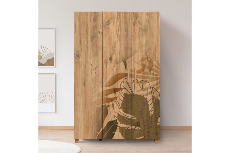 Leva Garderobe 120x189 cm Brun - Hanah Home - Opbevaring - Tøjopbevaring - Garderobeskabe