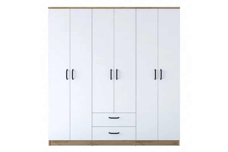 Jahani Garderobeskab 180x190,8 cm Brun/Hvid, Hanah Home