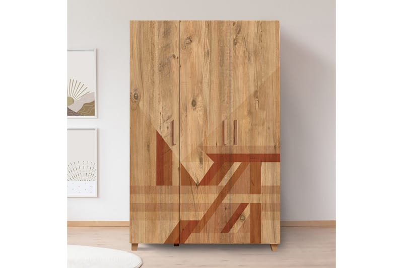 Leva Garderobe 120x189 cm Brun - Hanah Home - Opbevaring - Tøjopbevaring - Garderobeskabe