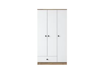 Jain Garderobeskab 90x170 cm Brun/Hvid - Hanah Home - Opbevaring - Tøjopbevaring - Garderobeskabe