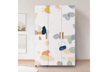 Leva Garderobeskab 120x189 cm Brun/Hvid