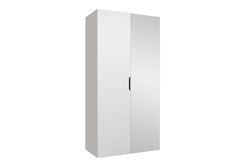 Abano Garderobe Med Spejl 52x202 cm - Beige - Opbevaring - Tøjopbevaring - Garderobeskabe