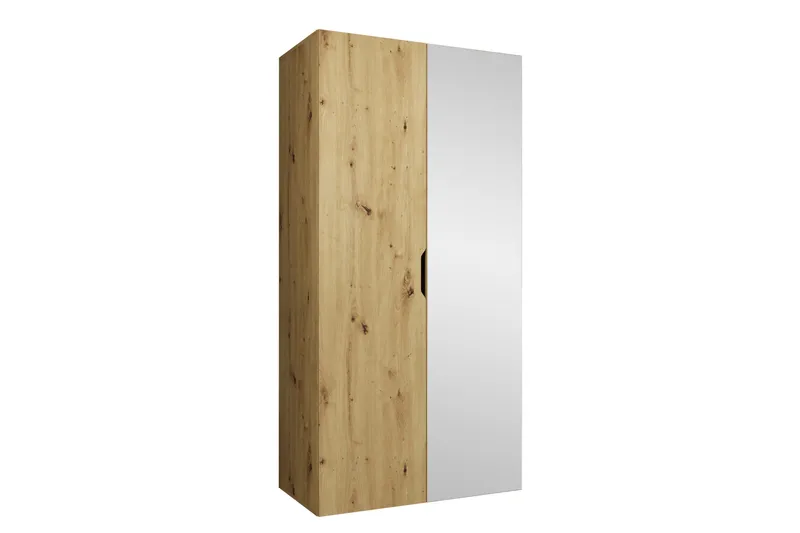 Abano Garderobe Med Spejl 52x202 cm, Brun