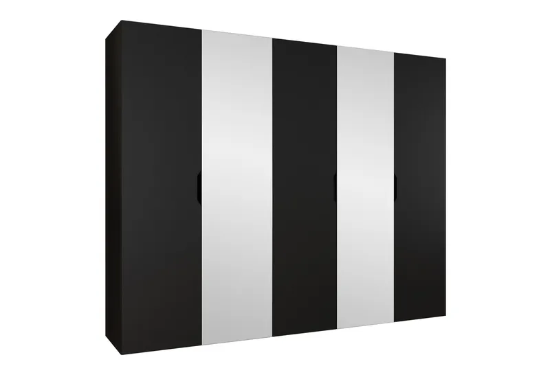 Abano Garderobe Med Spejl 52x202 cm, Sort