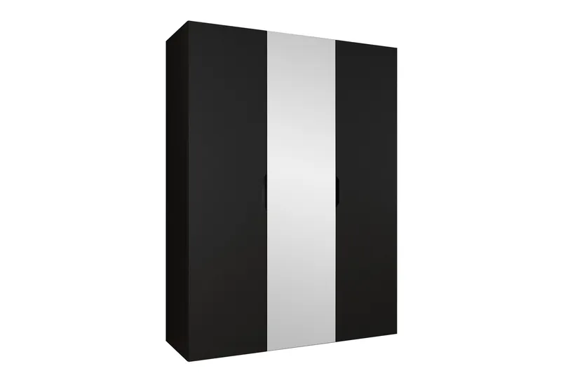 Abano Garderobe Med Spejl 52x202 cm, Sort