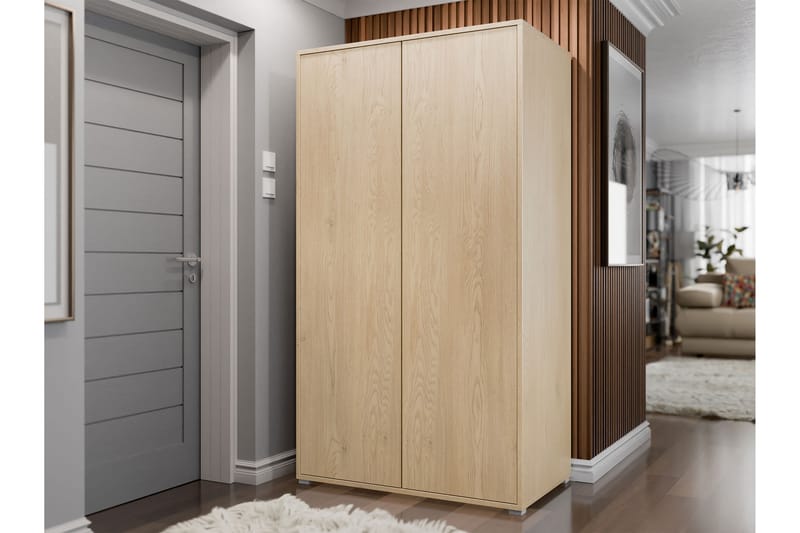 Agawal Garderob 100x178 cm - Brun - Opbevaring - Tøjopbevaring - Garderobeskabe