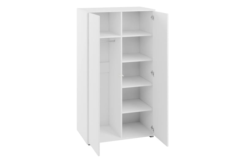 Agawal Garderobeskab 100x178 cm - Hvid - Opbevaring - Tøjopbevaring - Garderobeskabe
