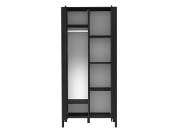 Aggarwal Garderobeskab 90 cm i Malet Træ - Sort - Opbevaring - Tøjopbevaring - Garderobeskabe