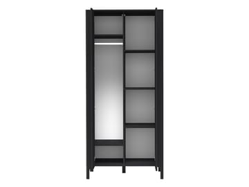 Aggarwal Garderobeskab 90 cm i Træ med Metalben - Lysegrå - Opbevaring - Tøjopbevaring - Garderobeskabe