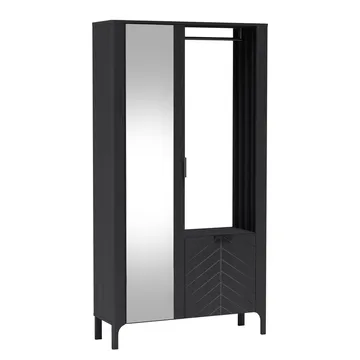 Aggarwal Garderobeskab med Spejl 105 cm - Opbevaring - Tøjopbevaring - Garderobeskabe