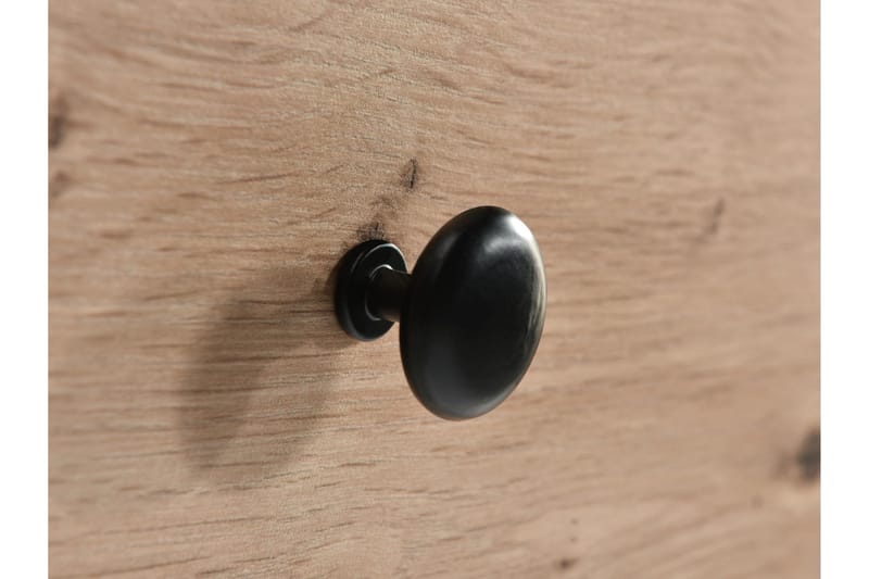 Aldbrough Garderobeskab med Spejl 200x213 cm - Brun / Sort - Opbevaring - Tøjopbevaring - Garderobeskabe