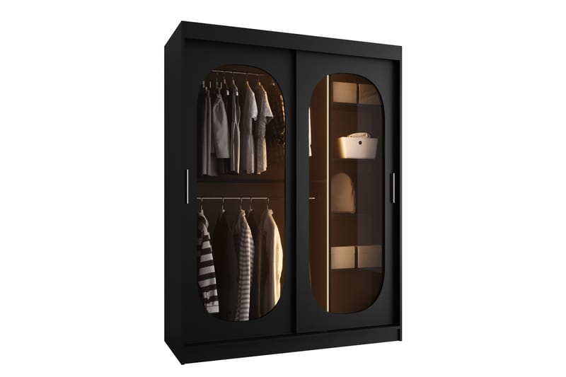 Allegra Garderobe 150x200 cm - Sort - Opbevaring - Tøjopbevaring - Garderobeskabe
