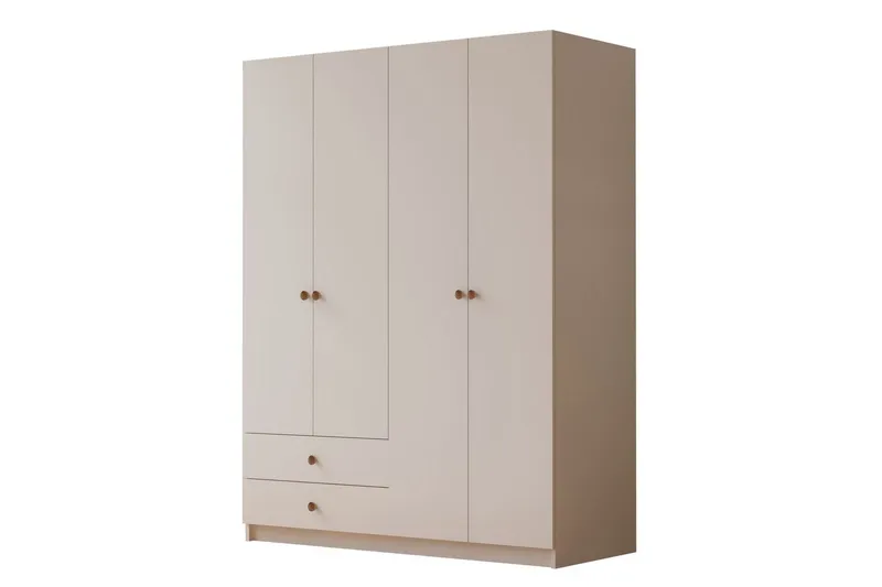 Alven Garderobe 120x180 cm - Mat Hvid - Opbevaring - Tøjopbevaring - Garderobeskabe