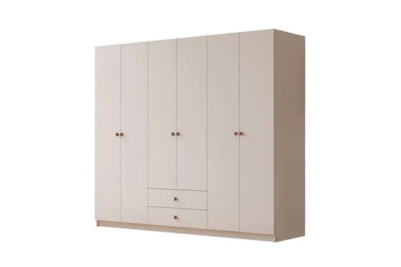 Alven Garderobe 180x180 cm - Mat Hvid - Opbevaring - Tøjopbevaring - Garderobeskabe