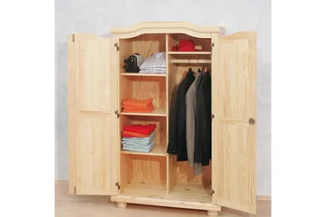Amalia Garderobe 104 cm - Fyrretræ - Opbevaring - Tøjopbevaring - Garderobeskabe