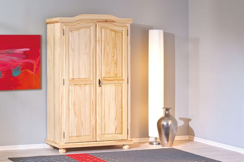 Amalia Garderobe 104 cm - Fyrretræ - Opbevaring - Tøjopbevaring - Garderobeskabe