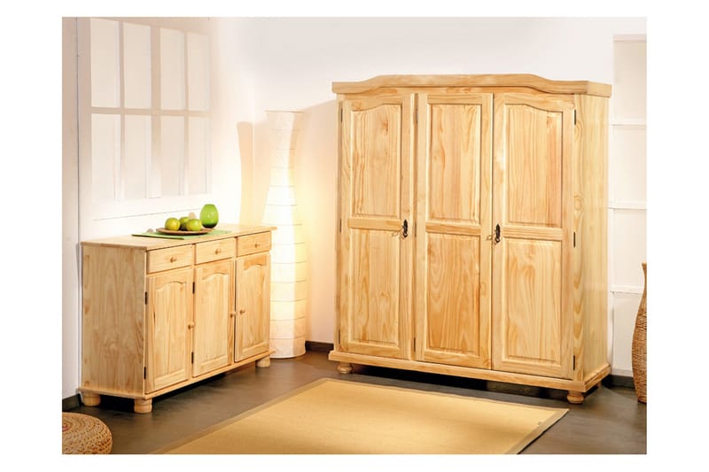 Amalia Garderobe 150 cm - Fyrretræ - Opbevaring - Tøjopbevaring - Garderobeskabe