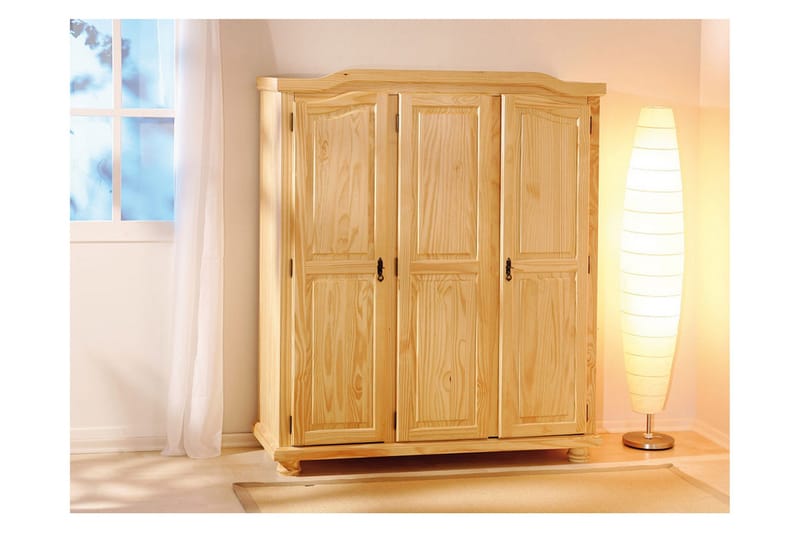 Amalia Garderobe 150 cm - Fyrretræ - Opbevaring - Tøjopbevaring - Garderobeskabe