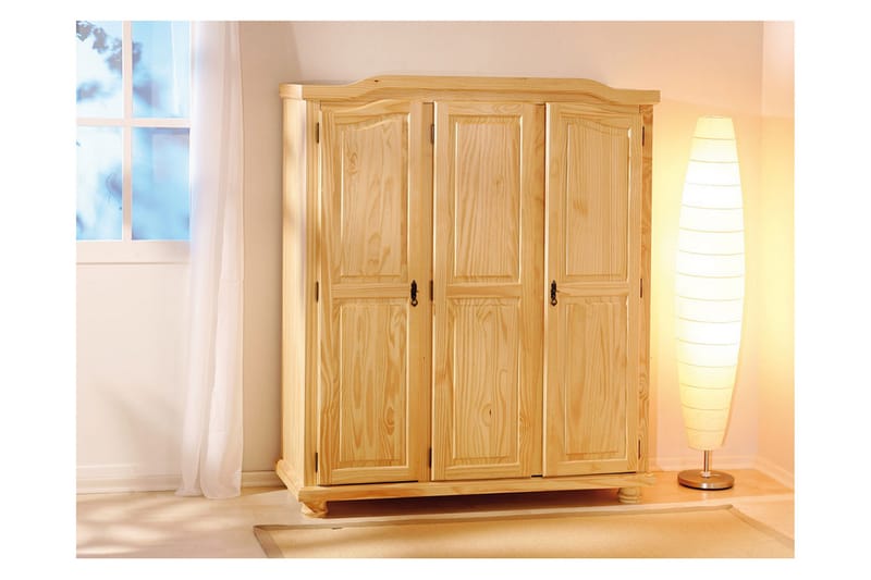 Amalia Garderobe 150 cm - Fyrretræ - Opbevaring - Tøjopbevaring - Garderobeskabe
