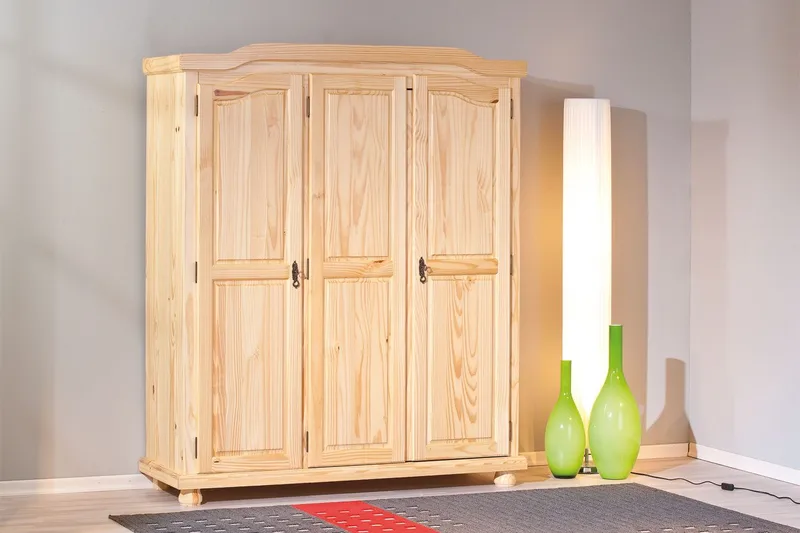 Amalia Garderobe 150 cm - Fyrretræ - Opbevaring - Tøjopbevaring - Garderobeskabe