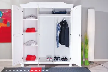 Amalia Garderobe 150 cm - Hvid - Opbevaring - Tøjopbevaring - Garderobeskabe