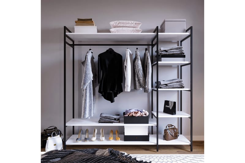 Amerbach Garderobe 100x40 cm - Hvid - Opbevaring - Tøjopbevaring - Garderobeskabe