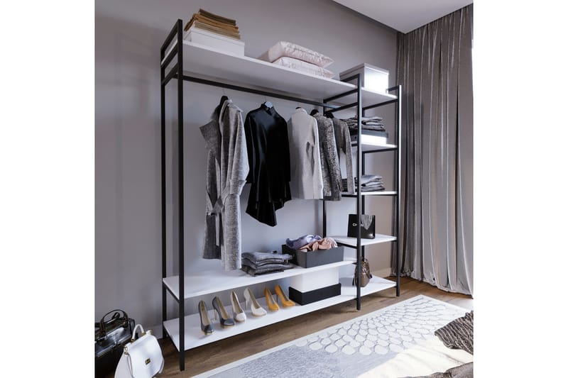 Amerbach Garderobe 100x40 cm - Hvid - Opbevaring - Tøjopbevaring - Garderobeskabe