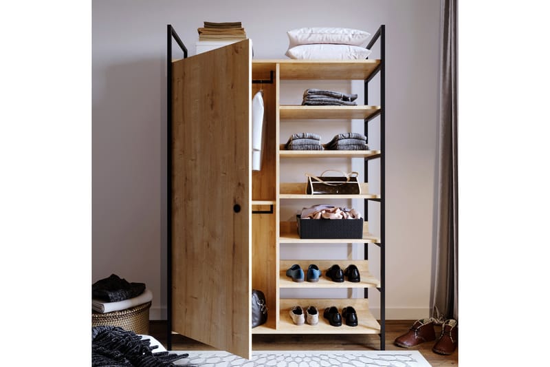 Amerbach Garderobe 100x40 cm - Natur - Opbevaring - Tøjopbevaring - Garderobeskabe