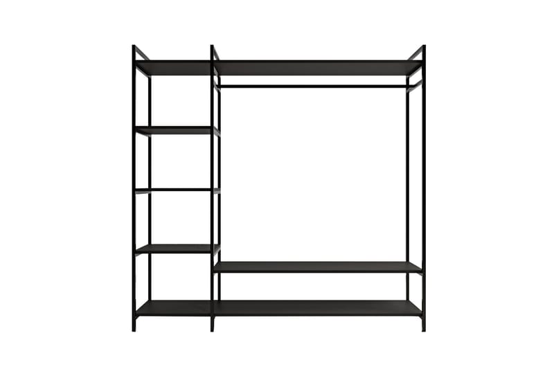 Amerbach Garderobe 180x40 cm - Sort - Opbevaring - Tøjopbevaring - Garderobeskabe