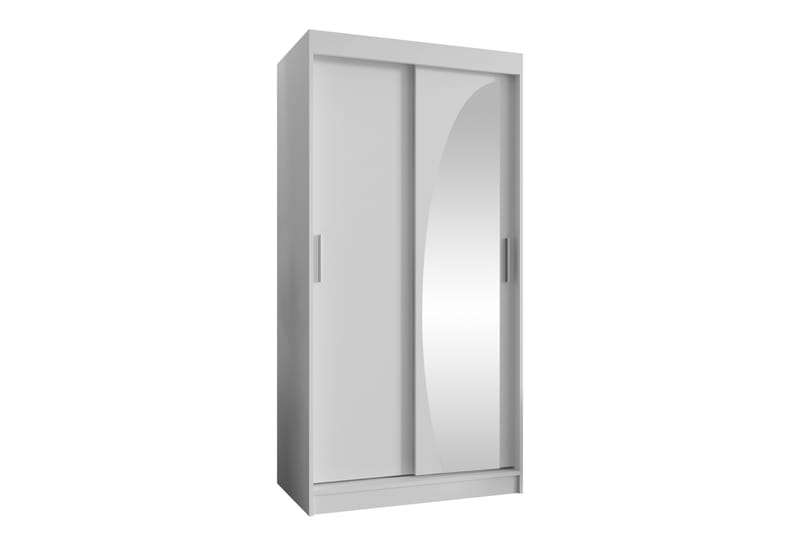Amira Garderobe Med Spejl 100x200 cm - Opbevaring - Tøjopbevaring - Garderobeskabe