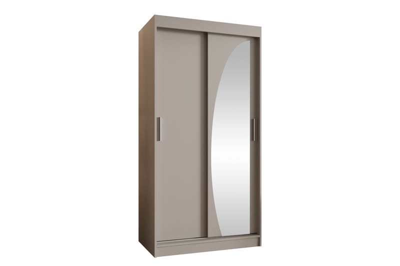 Amira Garderobe Med Spejl 100x200 cm - Opbevaring - Tøjopbevaring - Garderobeskabe